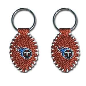 Tennessee Titans   NFL Stitched Football Shape Key Ring (2 Pack 
