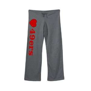  Womens 49ers Sweatpants Gray Size Large