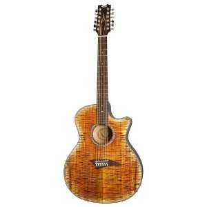   Cutaway Guitar with Tuner Preamp, Tiger Eye Musical Instruments