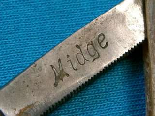 ANTIQUE JM GARRETT KC MIDGE GERMAN BARBERS STRAIGHT RAZOR KNIFE RAZORS 