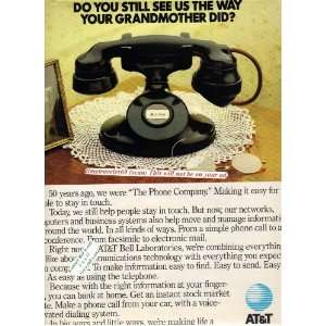  1986 AT&T The phone company original magazine ad. that 