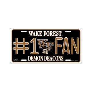  Wake Forest Deacons #1 Fan Metal License Plate *SALE 