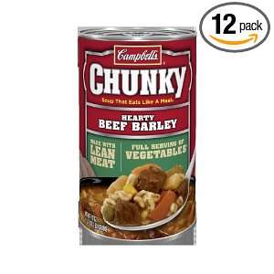 Campbells Chunky Hearty Beef Barley, 19 Ounce Cans (Pack of 12 