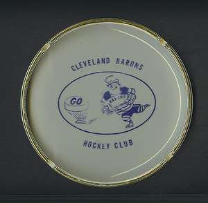 Cleveland Barons vintage ceramic hockey ashtray  