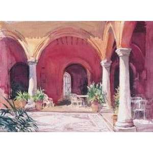    Parador Courtyard artist Timothy Clark 30x24