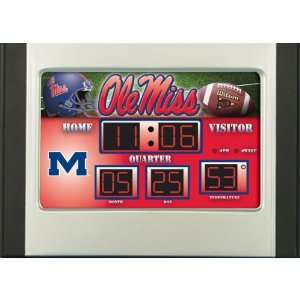  NCAA Ole Miss Scoreboard Desk Clock