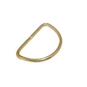  CURTAIN BLIND TIE BACK D RING EB BRASS PLATED METAL 25MM 