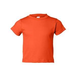  Rabbit Skins Toddler Short Sleeve Cotton T Shirt, Orange 