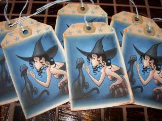 TICKLE TICKLE LIL KITTY WITCH HANG / Gift Tags (202)  