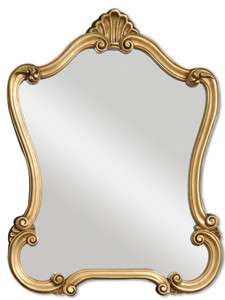 Gold Leaf Mirror for Hallway Buffet Server Bathroom  