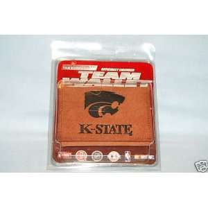  KANSAS STATE WILDCATS Leather TriFold Wallet NIP brk 