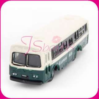 6pcs N Scale 1/160 Mini Buses Diecast Metal Model bus  