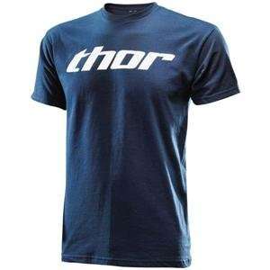  Thor Motocross Race Fan T Shirt   Large/Navy Automotive