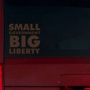  Small Government Big Liberty Window Decal (Brown 