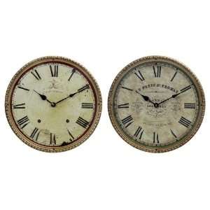  Vintage Wall Clocks   Set of 2