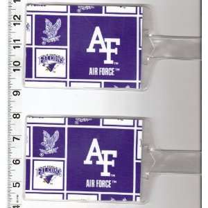   of 2 Luggage Tags Made with Air Force Academy Fabric 