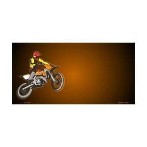 com Dirt Bike Rider Offset FLAT License Plates Blanks for Customizing 