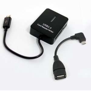 Aftermarket Product] New Black OTG Mobile Card Reader Writer+USB Cable 