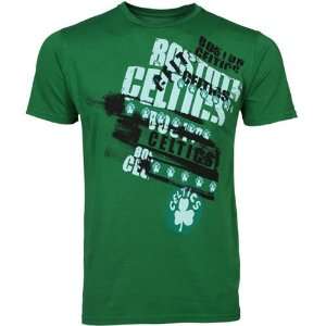   Celtics Premium Shoulder Hit T Shirt   Kelly Green