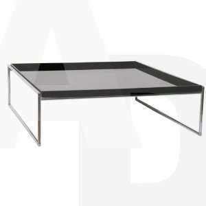  Trays Side Table Color Black, Style Square