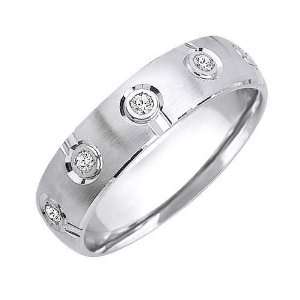   of A Kind Round Cut Diamonds Eternity Wedding Band Size   14 Jewelry