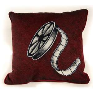  Deluxe Home Theater Burgundy Reel Pillow