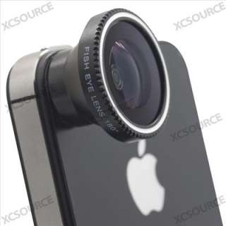 Black Fish Eye Lens 180° for iPhone 3GS 4 4S 4G ipad 2 ipod i9100 
