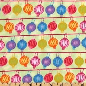  44 Wide Lantern Festival Lantern Stripe Mint Fabric By 