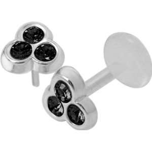   BLACK CZ Tragus Piercing Earring Labret Lip Ring FreshTrends Jewelry