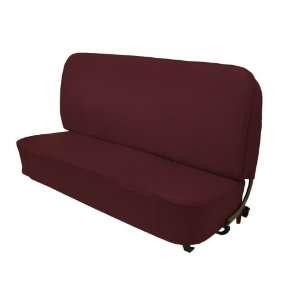   U105L RE1086 Front Dark Red Leather Bench Seat Upholstery Automotive