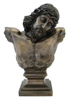 JESUS CHRIST BUST Crucifixion Christian Art Statue Sculpture Figure 