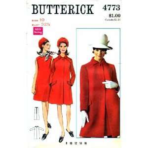  Butterick 4773 Vintage Sewing Pattern Jewel Neck Dress and 