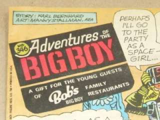 Vintage 1986 Bobs Big Boy Comic Book VALENTINES DAY Addition # 346 