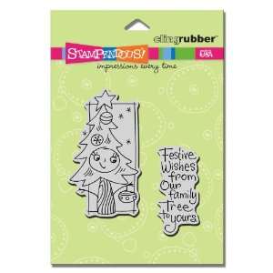  Stampendous CRS2050 Cling Family Tree Set Arts, Crafts 
