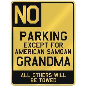   SAMOAN GRANDMA  PARKING SIGN COUNTRY AMERICAN SAMOA