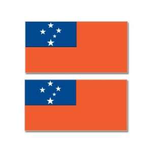 Samoa Country Flag   Sheet of 2   Window Bumper Stickers