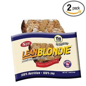Njoy Nutrition Lean Blondie, Protein Brownie, Double Vanilla, 12 Count 