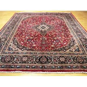  911 x 127 Red Persian Hand Knotted Wool Kashmar Rug 