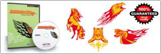 Vehicle Graphics Flaming Animals Collection Vinyl Ready to Cut Vector 