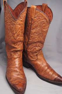 Texas Brown Leather 10.5 D Mens Western Boots  