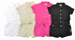 Beverly Hills Polo Toddler Girls S/S Romper (4 Colors Available) Size 