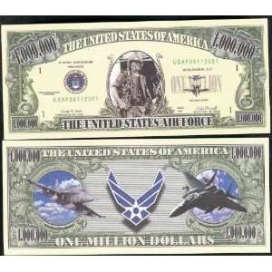  US Air Force $Million Dollar$ Novelty Bill Collectible w 