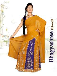   PartyWear Embroidered Lehenga Sari With Blouse  GW Bhagyashree C