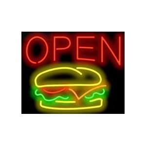  Burger Open Neon Sign 