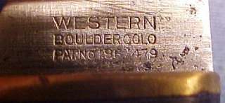   Western Fixed Blade Hunting Knife Boulder, Colo. Wooden Handle  