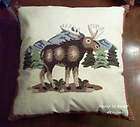 big sky hooked wool moose lodge cabin pillow 18 sq $ 34 00 15 % off $ 