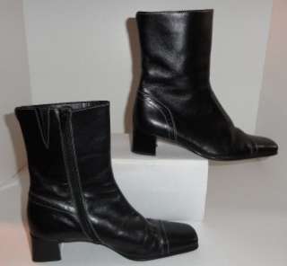 Gabor Womens Black Leather Mid Calf Boots Size 4.5  