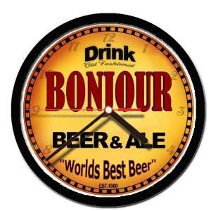  BONJOUR beer and ale cerveza wall clock 