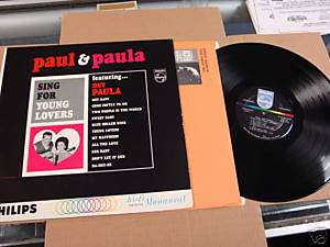 PAUL & PAULA SING FOR YOUNG LOVERS LP RECORD RARE POP  