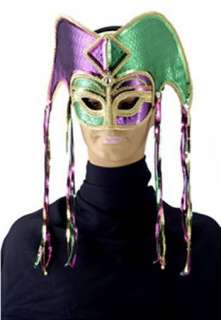 Costumes Mardi Gras Harlequin Jester Costume Mask  